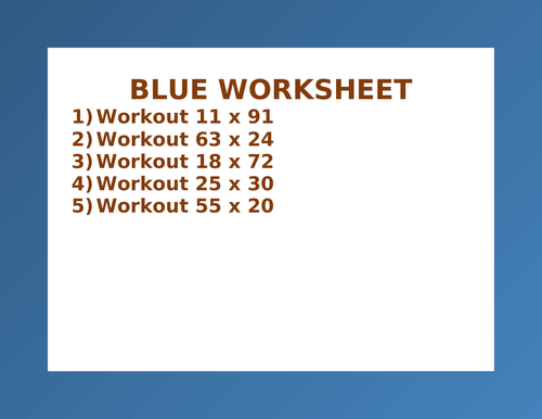 BLUE WORKSHEET 35