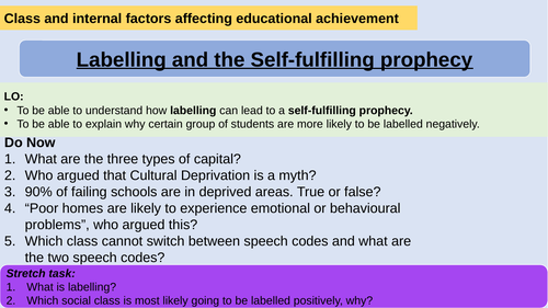 AQA A Level Sociology: Education - Class & Internal Factors | Teaching ...