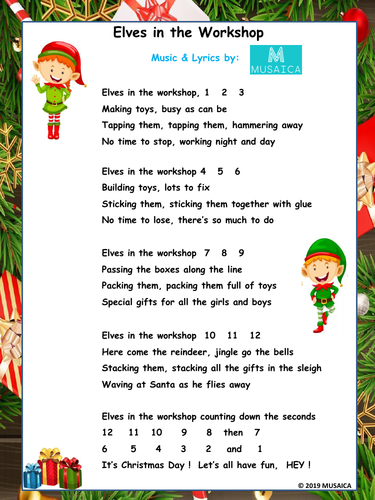 Elves in the Workshop - Song Bundle by MUSAICA - ages 4 - 7 | Teaching