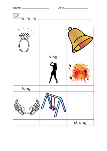 Jolly Phonics Group 5 Worksheets (differentiated)- Z W NG V 00 OO