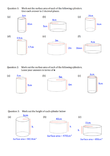 Edexcel GCSE Higher Unit 7 - Area & Volume | Teaching Resources