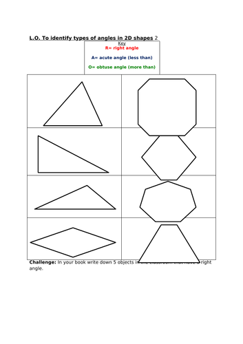 Angles in Shapes- Key Stage 2- Geometry | Teaching Resources