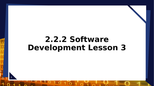 OCR ALevel CS Software Development Lessons | Teaching Resources