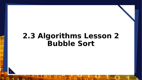 OCR ALevel CS 2.3 Algorithms Unit Lessons | Teaching Resources