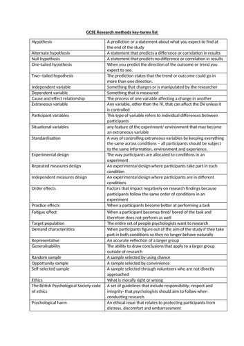 psychology research methods past papers ocr