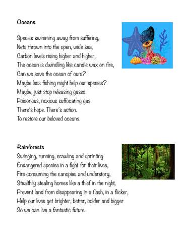 Climate Change Poetry KS2 | Teaching Resources