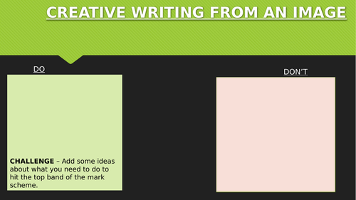 Creative writing from an image | Teaching Resources