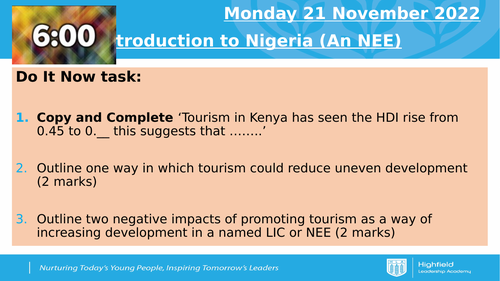 AQA CEW Nigeria Intro and demographics (Lesson 13)