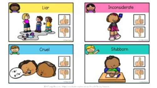 Character Traits Choice Cards | Exploring Personality | Counseling ...