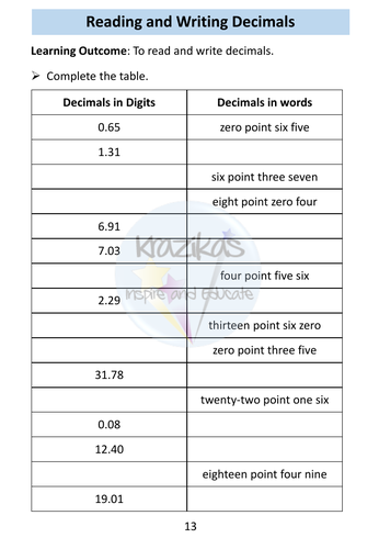 Decimals Workbook - Functional Skills Maths - Entry Level 3 | Teaching ...