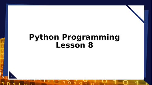 KS3 Computer Science Python Programming Unit Lessons | Teaching Resources