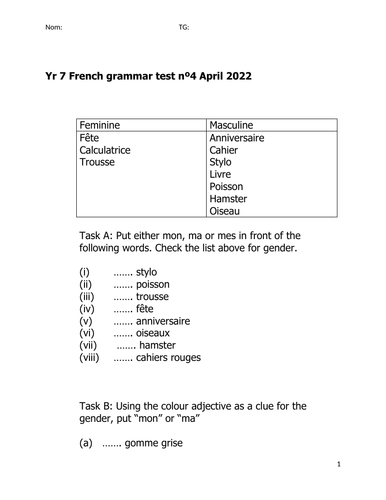 year-7-french-vocabulary-grammar-reading-package-teaching-resources