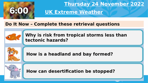 AQA 1A UK Extreme Weather (Lesson 5)