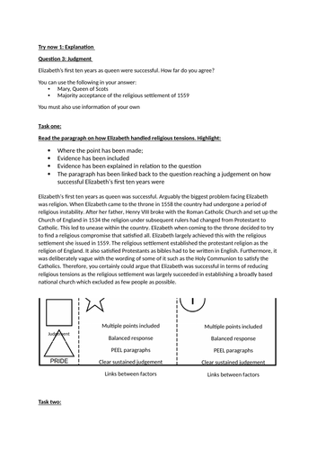 Elizabeth 1558-1588 Edexcel - Complete Lesson 9