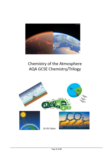 AQA GCSE 9-1 Chemistry of the Atmosphere | Teaching Resources