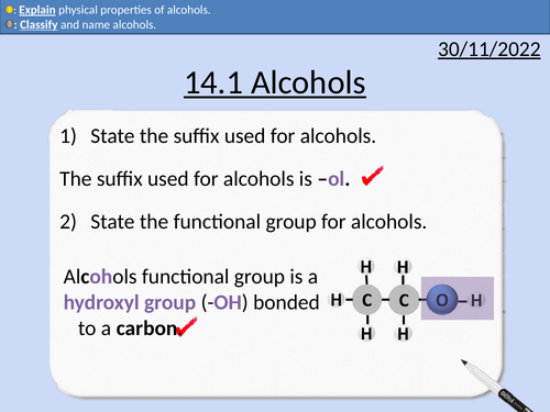 OCR AS Chemistry: Properties of Alcohols