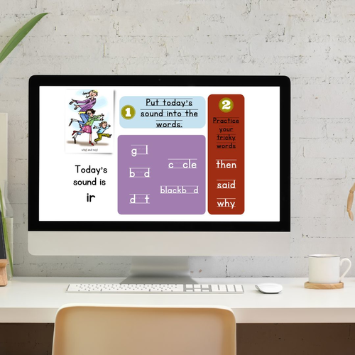 Insert the sounds and Tricky Words RWI Set 2 Morning Work Slides