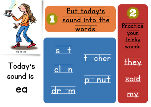 Insert the sounds and Tricky Words RWI Set 3 Morning Work Slides ...