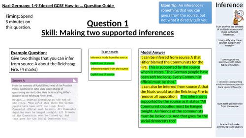 Edexcel Nazi Germany Paper 3 Exam Question Guide