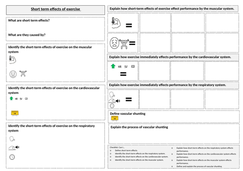 OCR GCSE PE Paper 1: Short term effects of exercise