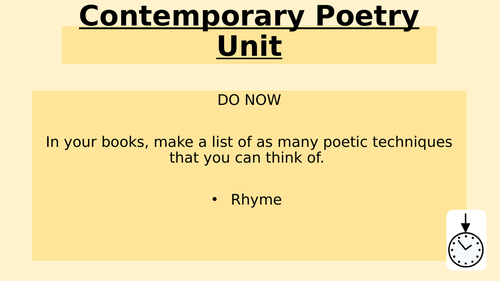 Contemporary Poetry Unit | Teaching Resources