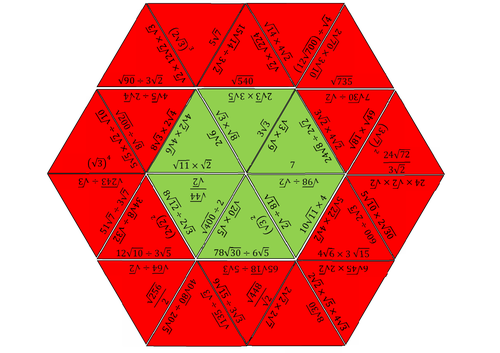 Tarsia Puzzle - Multiply and Divide Surds