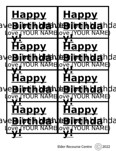 Happy Birthday tags | Teaching Resources