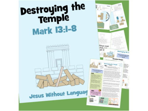 Destruction of the Temple Kids Ministry Lesson & Bible Crafts - Mark 13 ...
