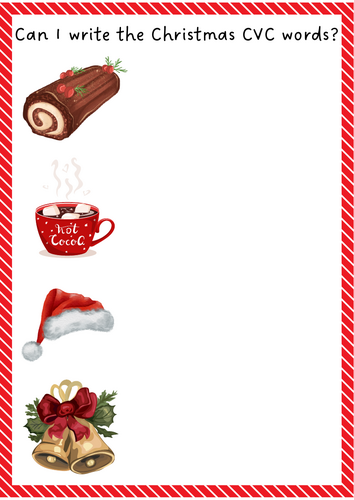 Christmas CVC words