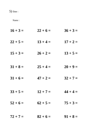 Addition worksheets suitable for KS2 | Teaching Resources