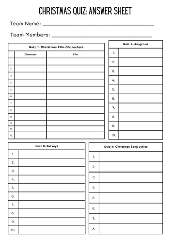 Christmas Quizzes | Teaching Resources