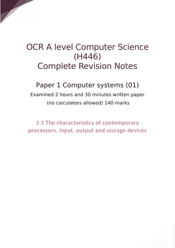 computer science ocr coursework example