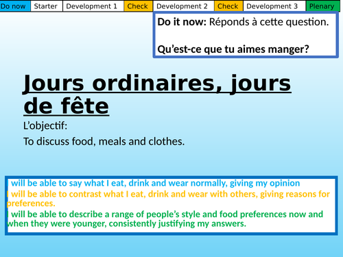 Point de départ: Jours ordinaires, jours de fête