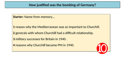 OCR A-Level History Y113: 2.4 Bombing of Germany (FULL LESSON)