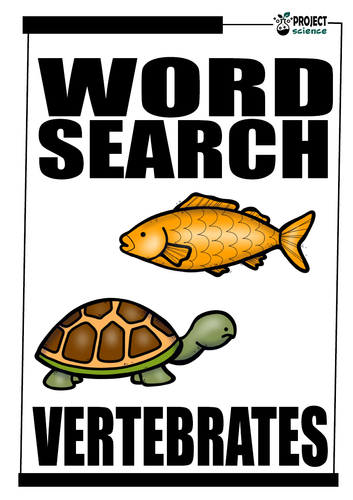 vertebrates-word-search-teaching-resources