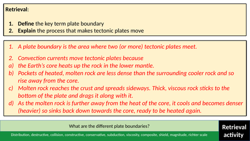 Topic 1: Plate tectonics and the structure of the earth (year 7 ...