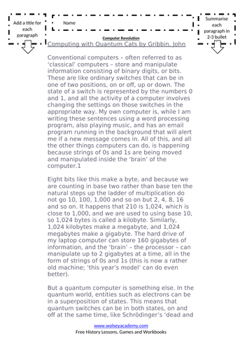 Computer Science – Literacy/Guided Reading Task 10 - SpaceX | Teaching ...