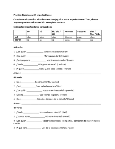 imperfect-tense-questions-practice-spanish-teaching-resources