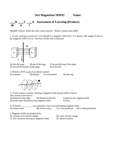 FULL YEAR TEST PACKAGE Grade 11 Physics TESTS WITH ANSWERS (19 ...