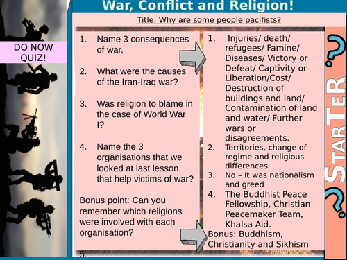 Ethics: War and Conflict - Pacifism