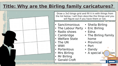 An Inspector Calls: Birling Family Intro | Teaching Resources