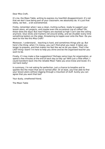 Year 2/3 Talk For Writing Persuasive Letter - The Day The Crayons Quit ...