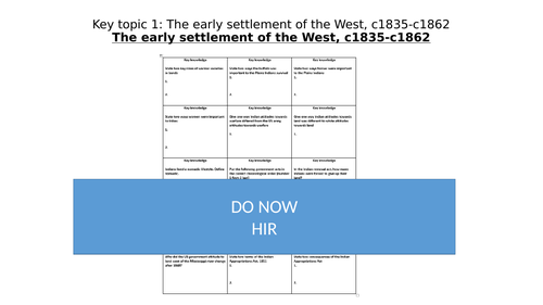 American West Edexcel Complete Revision Lesson 2