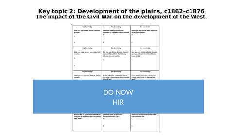 American West Edexcel Complete Revision Lesson 4