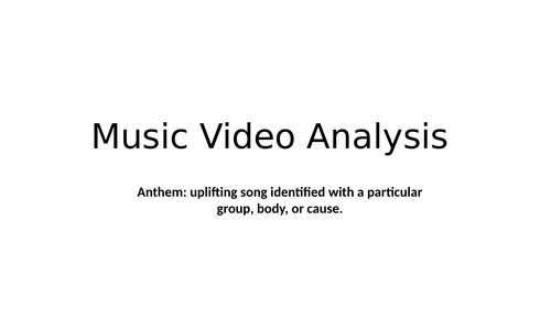 A Level Media OCR Music Video Lessons | Teaching Resources