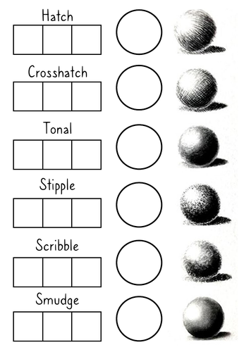 Tone and Mark-Making Worksheet | Teaching Resources