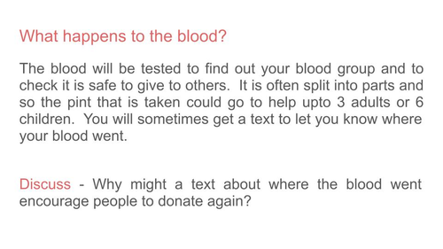 Blood Donation Tutorial Pshe Teaching Resources