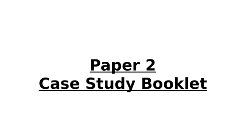AQA GCSE Geography Paper 2 Case Study Cards | Teaching Resources