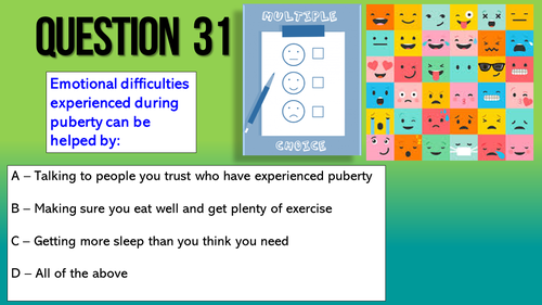 Puberty Quiz | Teaching Resources