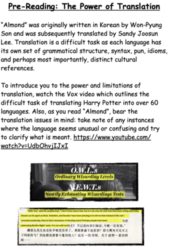 “Almond” by Won-Pyung Sohn (2020) — Independent Reading and Writing ...
